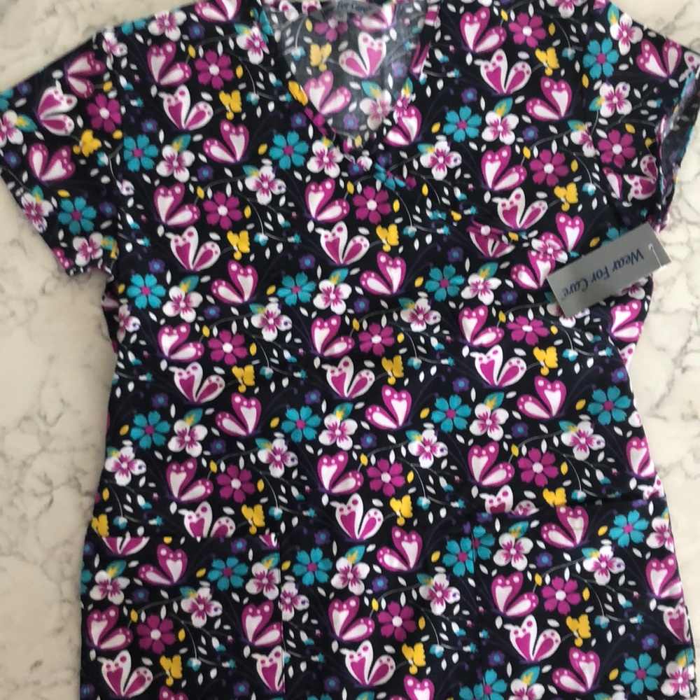 Women’s scrub top, healthcare, size XS, New